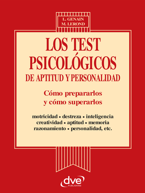 Title details for Los test psicologicos de aptitud y personalidad by Laurene Genain - Available